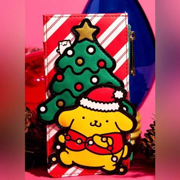 NWT Loungefly Sanrio Pompompurin holiday large cardholder wallet - Picture 2 of 7